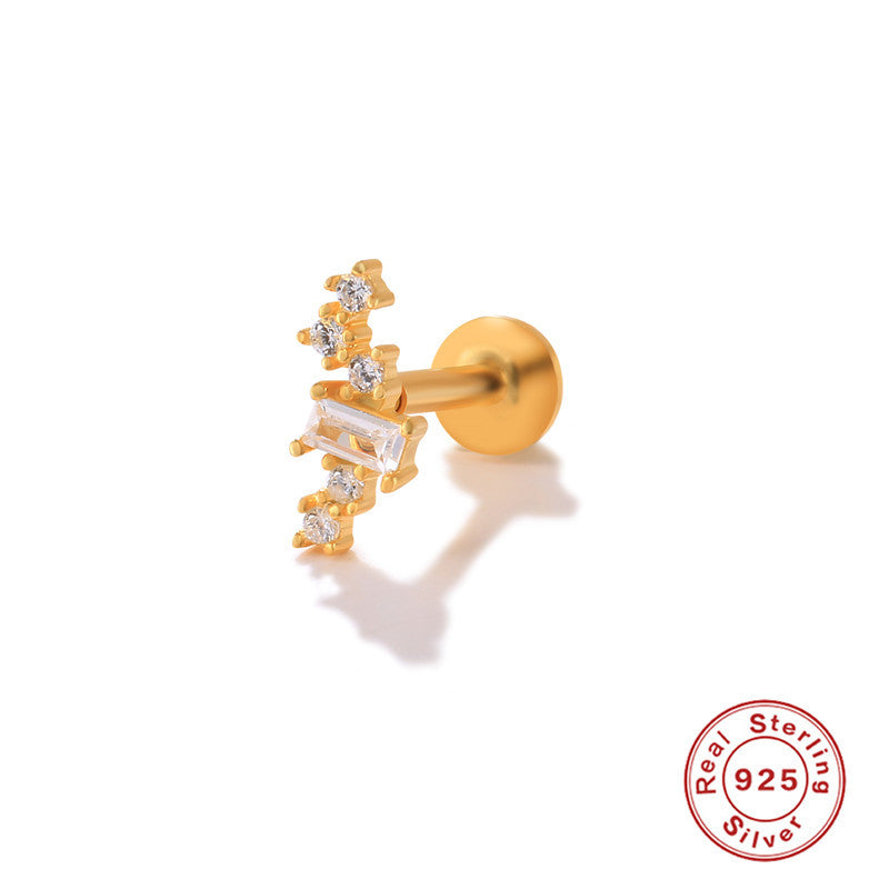 Wholesale S925 Sterling Silver Piercing Inner Thread Ear Piercing Ear Bone Nails